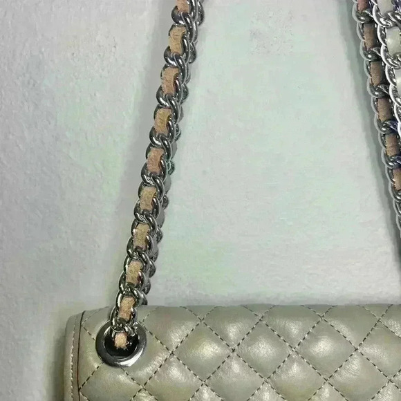 Rebecca Minkoff Shoulder Bag Quilted Mini Affair Light Gray Color - Picture 6 of 16